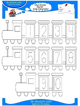 Çocuklar İçin Çizgi Çalışma Sayfaları 